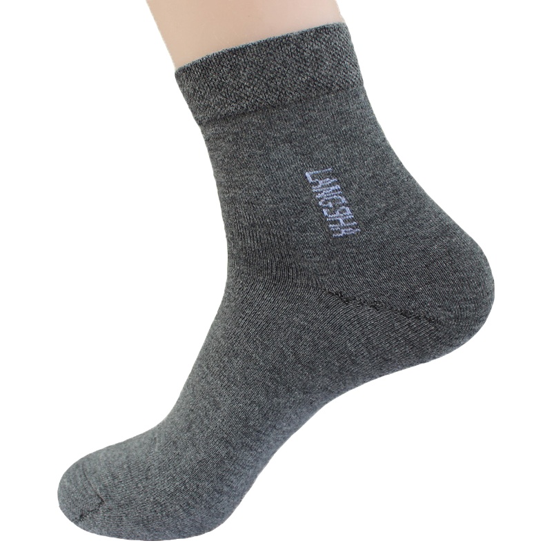 浪莎袜子男秋冬季加厚款中筒纯棉男袜2双装