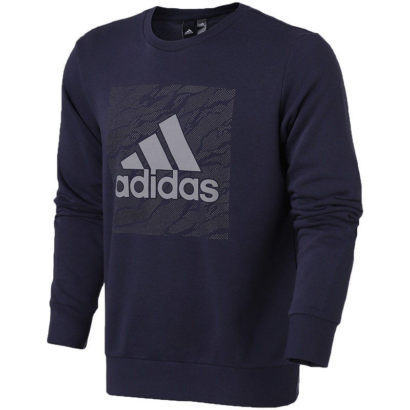adidas男装卫衣圆领套头休闲运动服DT2496 L DT2496黑色