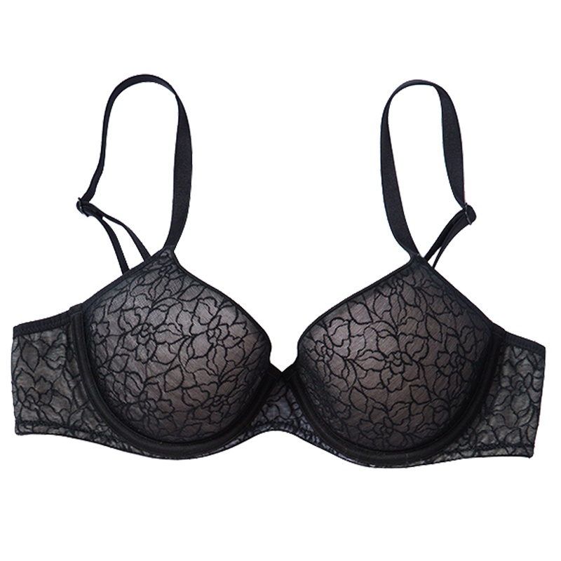 Ishow轻柔超薄透气速干聚拢有钢圈一片式文胸