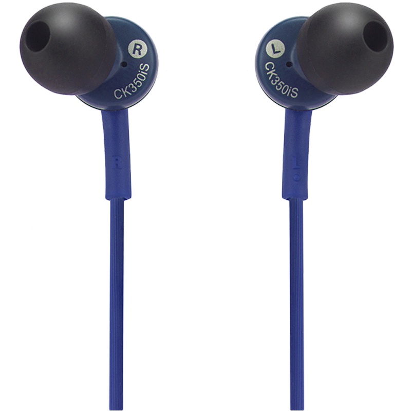 铁三角（audio-technica）ATH-CK350iS 立体声运动入耳式有线耳机 蓝色