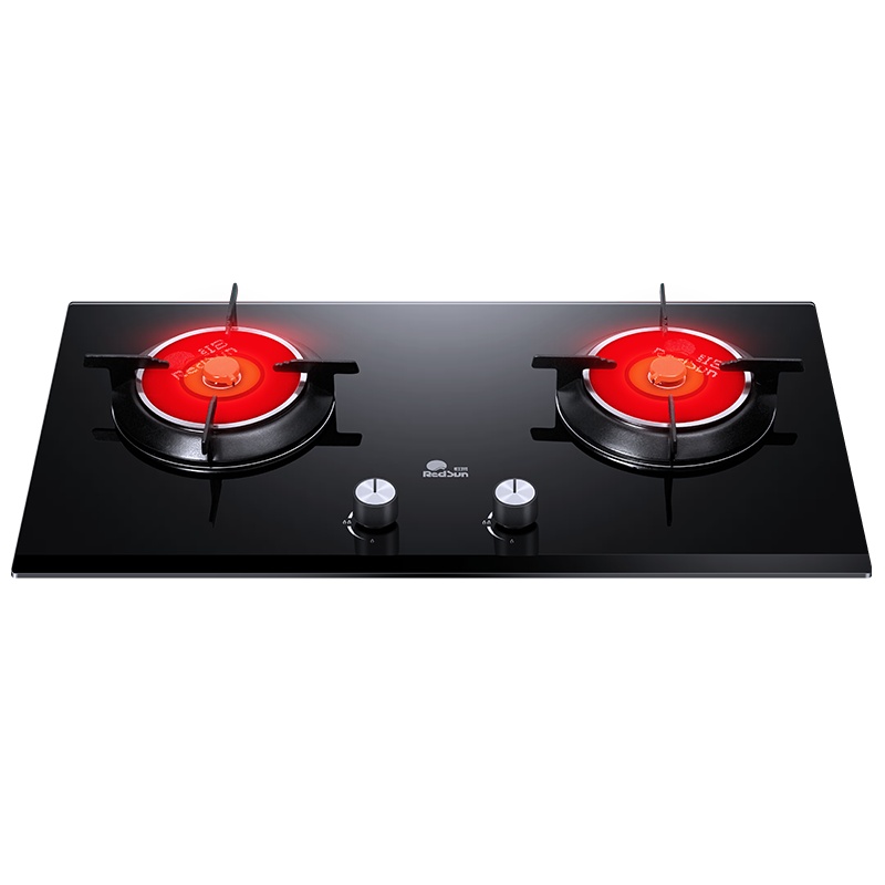 红日(RedSun)一级能效ES218B 新升级防爆钢化玻璃燃气灶双灶红外线聚能灶煤气灶家用嵌入式台式(液化气)