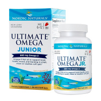 Nordic Naturals挪威小鱼青少年儿童DHA补脑胶囊90粒增强记忆力6岁营养品