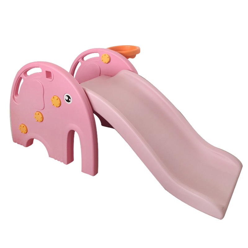 林点儿童室内滑梯 加厚小型滑滑梯家用多功能 宝宝滑梯组合玩具 粉色