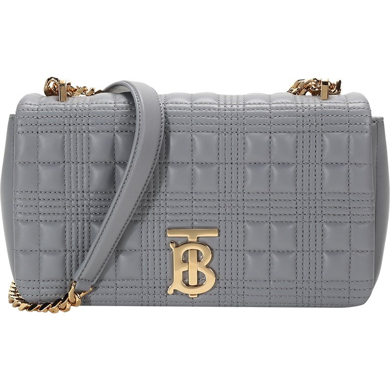 BURBERRY 博柏利 女款 羊皮TB专属标识手提单肩斜挎包Lola绗缝萝纳包小号 80281091