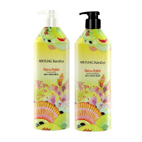 爱敬 科娜洗丝 韩国进口洗发护发套装 黄色香水系列(补水保湿 润亮营养) 600ml*2瓶