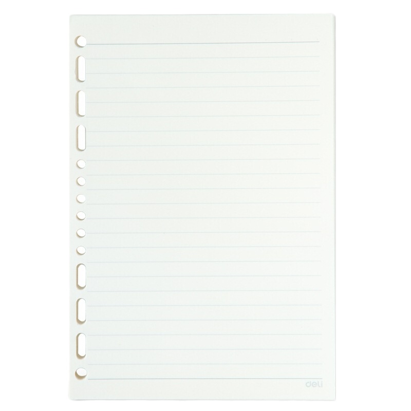 得力(deli) 7938 象牙白活页替芯(深蓝)-90页-A5(本)
