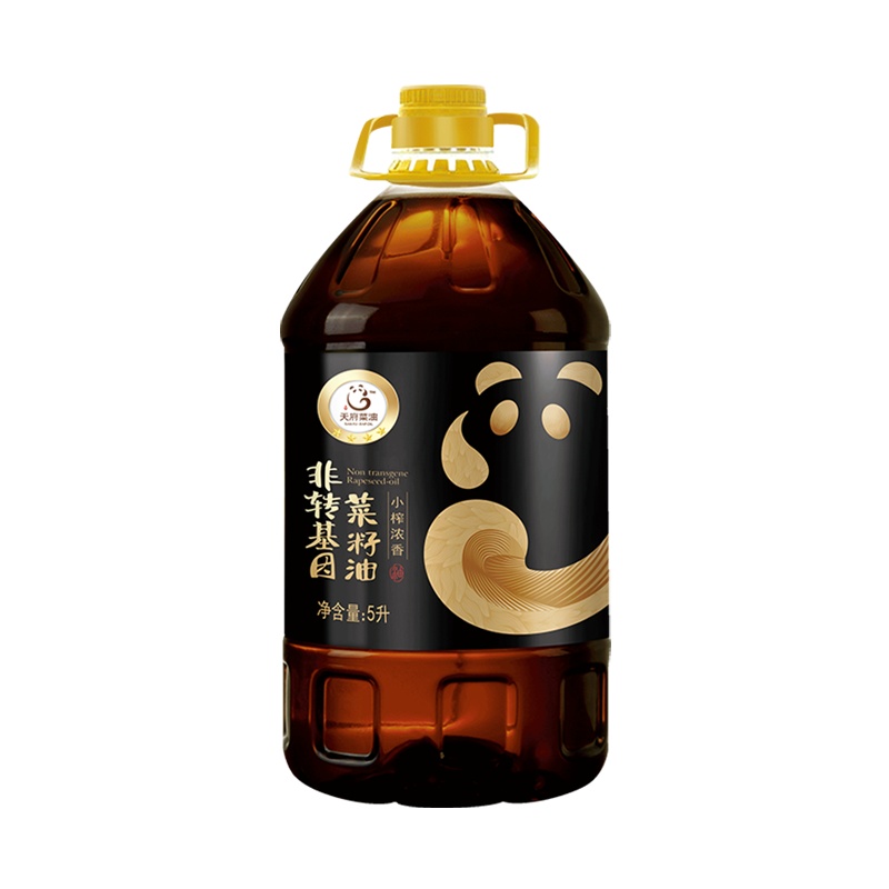 天府菜油 小榨工艺 四川浓香菜籽油 5L(四星) 食用油 非转基因 川粮国企出品