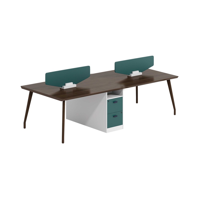 科朔 办公桌职员桌员工桌简约写字台板式办公桌4人位KS-2812SFA