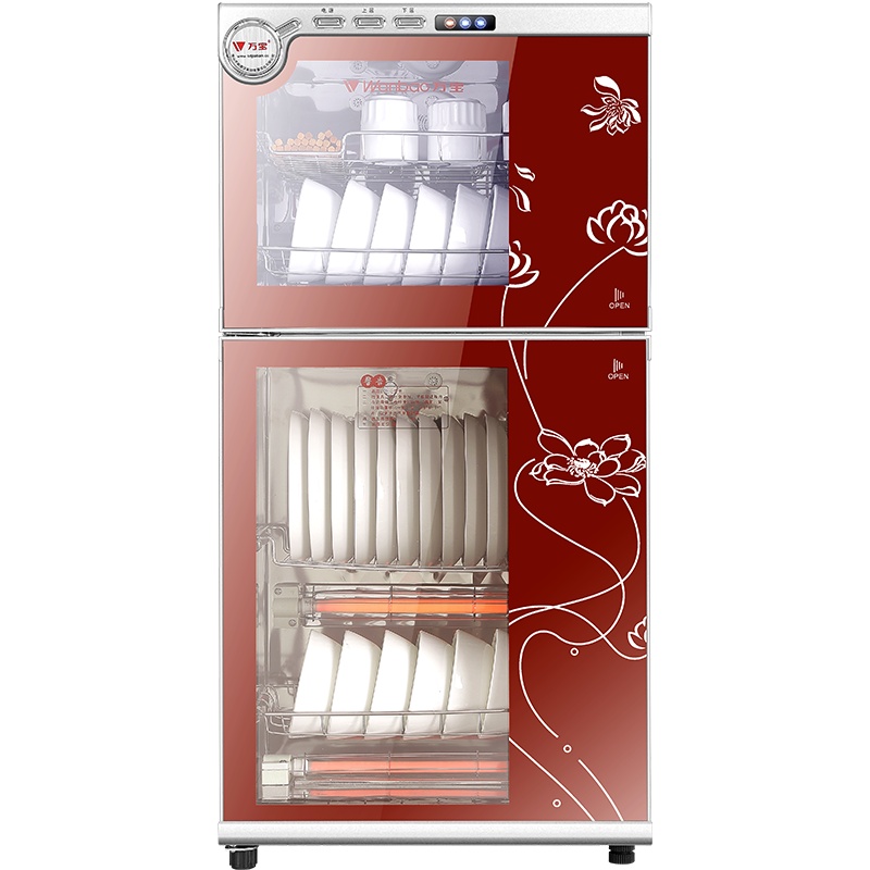 万宝(Wanbao)13号-108L消毒碗柜家用立式消毒柜 家用 小型碗柜不锈钢 13号中国色[4层架108升]