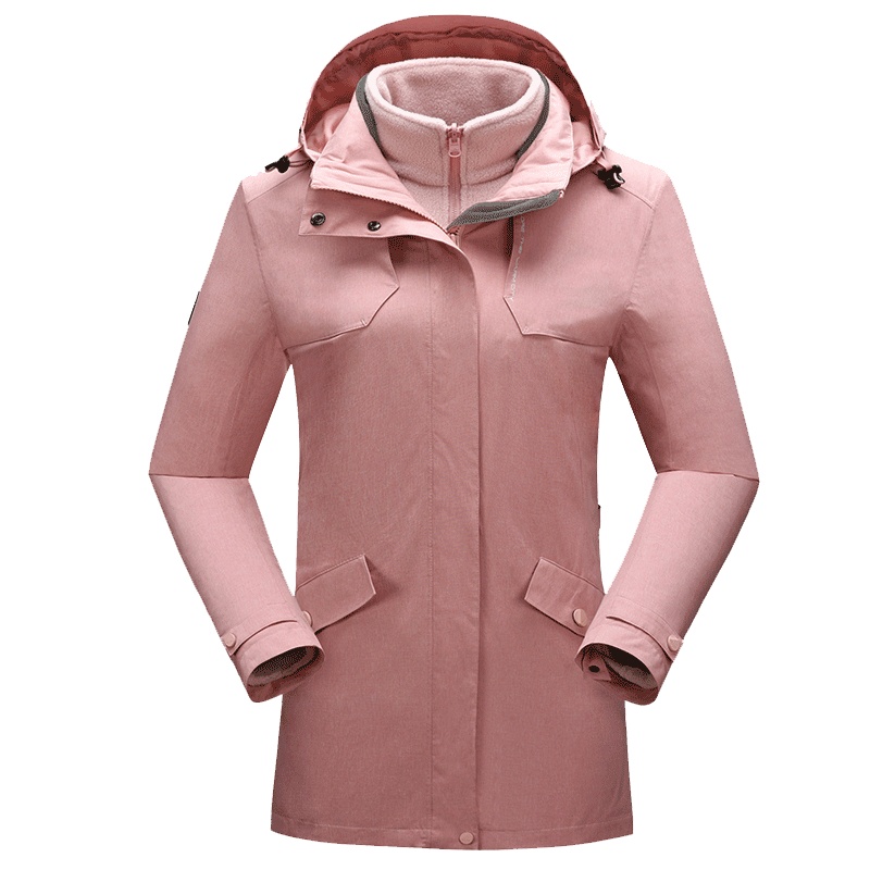 伯希和户外冲锋衣男女情侣潮牌三合一加厚透气涤纶防泼水抓绒透气耐磨防水防风保暖两件套登山服