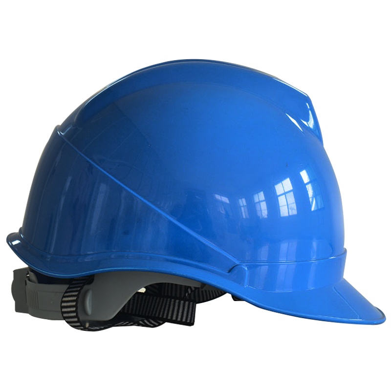 海斯迪克 HK-763 安全认证绝缘安全帽ABS 可印字 工程施工 工业建筑防砸抗冲击保护头盔 v型蓝色常规