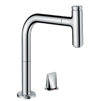 汉斯格雅梦迪诗Select s双孔单把手厨房龙头抽拉式出水嘴14845007