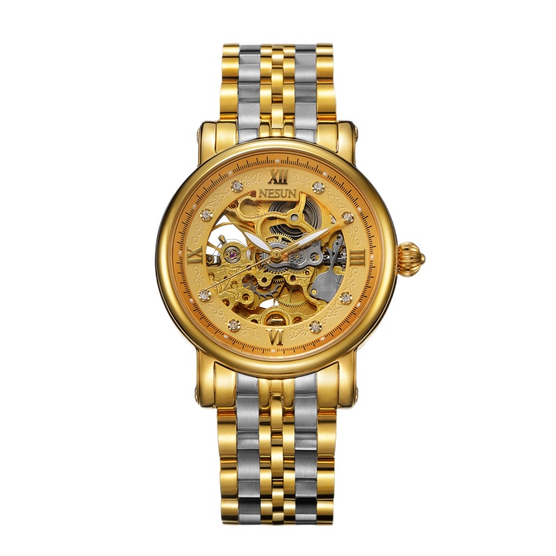 NESUN 尼尚 全自动机械表双面镂空男士表精钢防水商务休闲男表MS9501