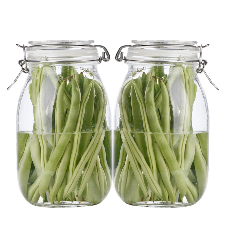 [Scybe]喜碧潘多拉1800ML密封罐玻璃储物罐蜂蜜瓶酵素瓶奶粉糖果罐泡酒瓶2支装