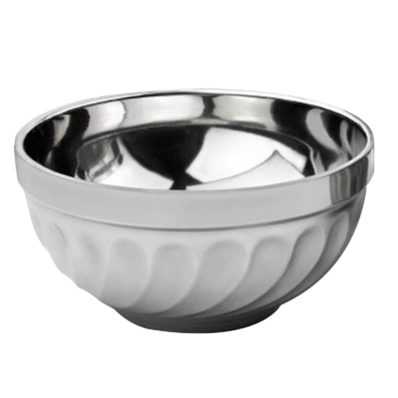 红叶不锈钢碗饭碗双层隔热防烫防滑大汤面碗