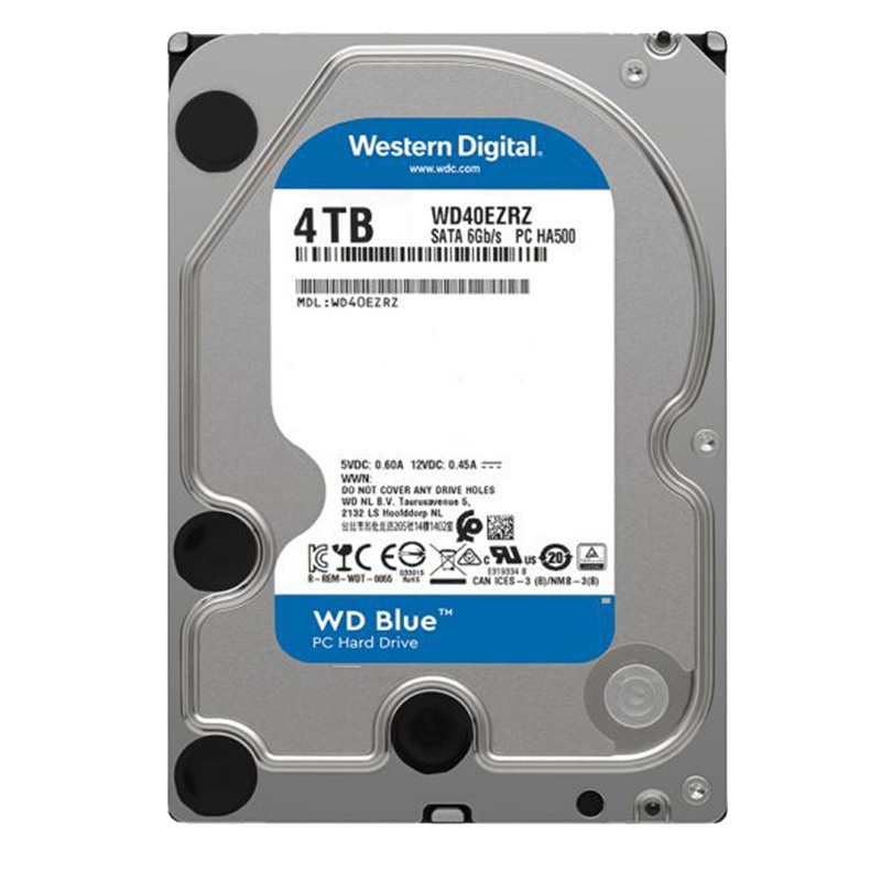 西部数据(WD)蓝盘 4TB SATA6Gb/s 256MB 台式机械硬盘(WD40EZAZ)
