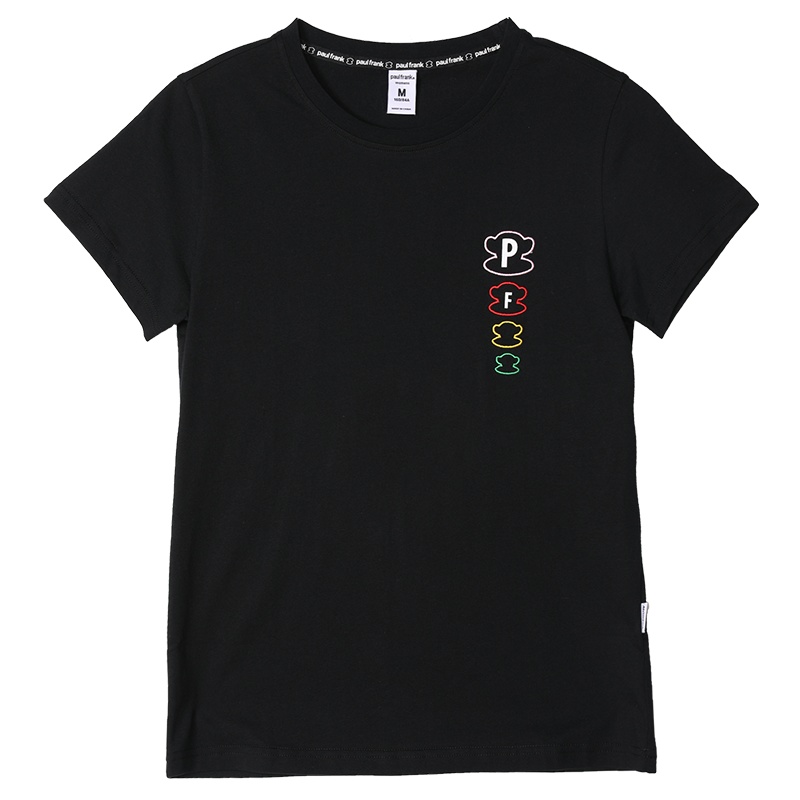 Paul Frank/大嘴猴 夏季T恤女时尚简约刺绣ins风潮流上衣