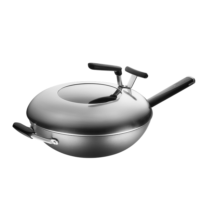 爱仕达锅具锈不了铸铁旋风炒锅30cm