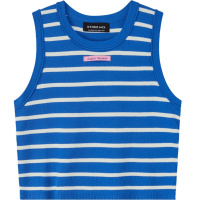 OtherMix辣妹条纹背心2021年夏季新款无袖内搭短款修身清凉女上衣