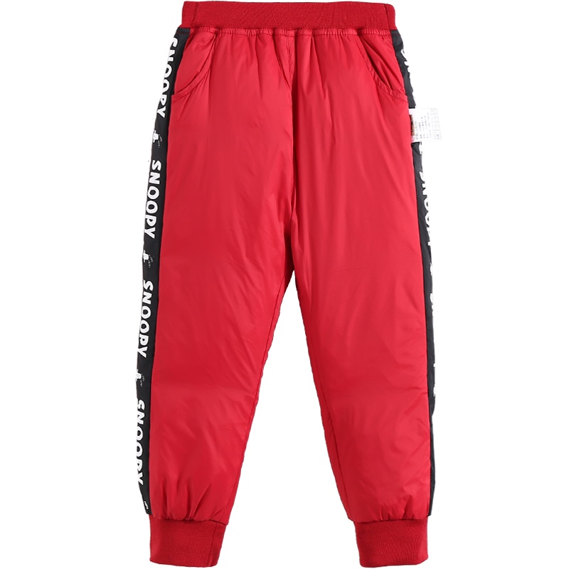 史努比(SNOOPY)儿童羽绒滑雪裤男女童冬季加厚保暖学生外穿小孩休闲90白鸭绒长裤KBJ006