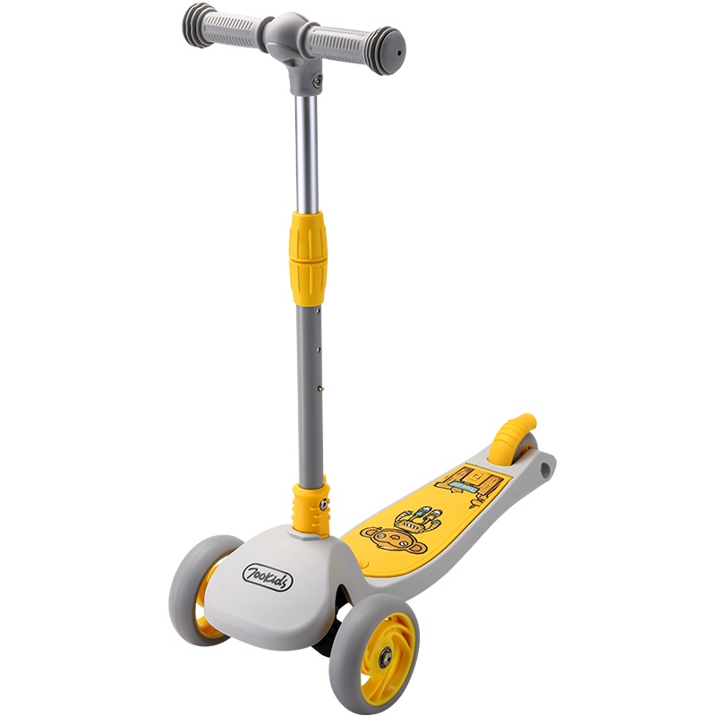 小米生态链 柒小佰 儿童萌趣滑板车3档可调一键折叠小孩脚踏车滑滑车储物踏板平衡车玩具代步车2-5岁