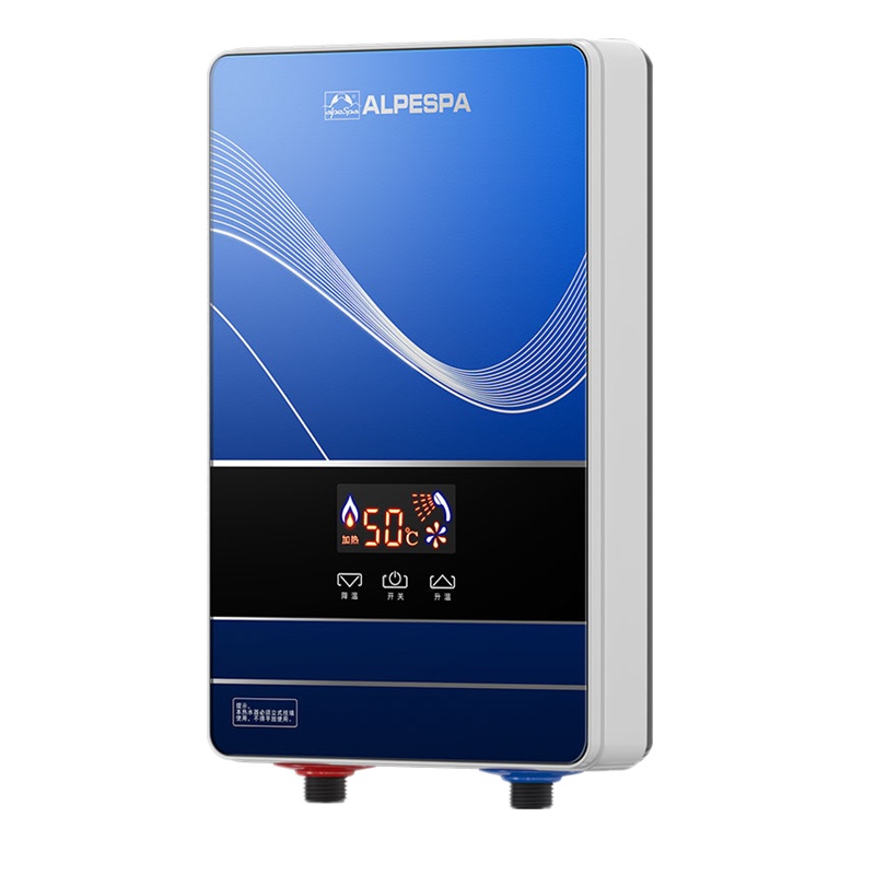 AlpespaDSK-65超薄小型电热水器即热式壁挂家用淋浴快速热洗澡机恒温小屏蓝