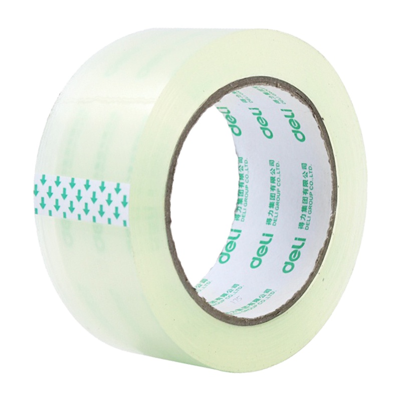 得力(deli)30182普透封箱胶带6卷/筒45mm*60y*45um透明胶带大卷胶带快递打包宽胶布