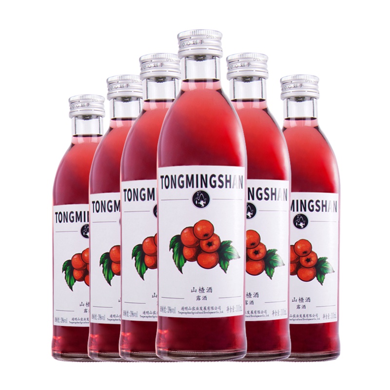 通明山 露酒 山楂味 果酒 3度 300ML*6瓶装