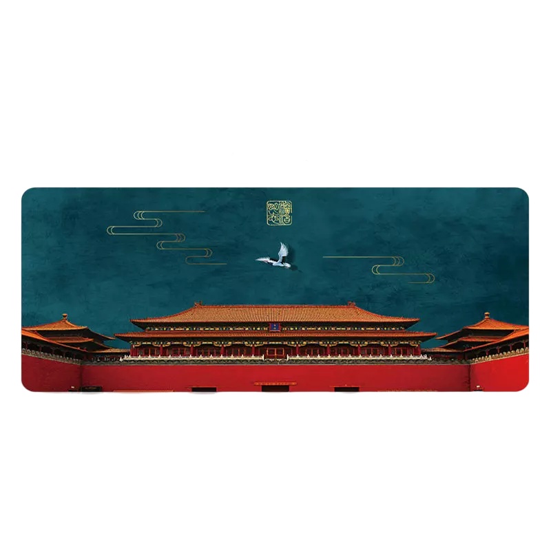 龙觇 中国风宫廷鼠标垫超大号加厚游戏桌垫个性小号创意锁边可爱鼠标垫