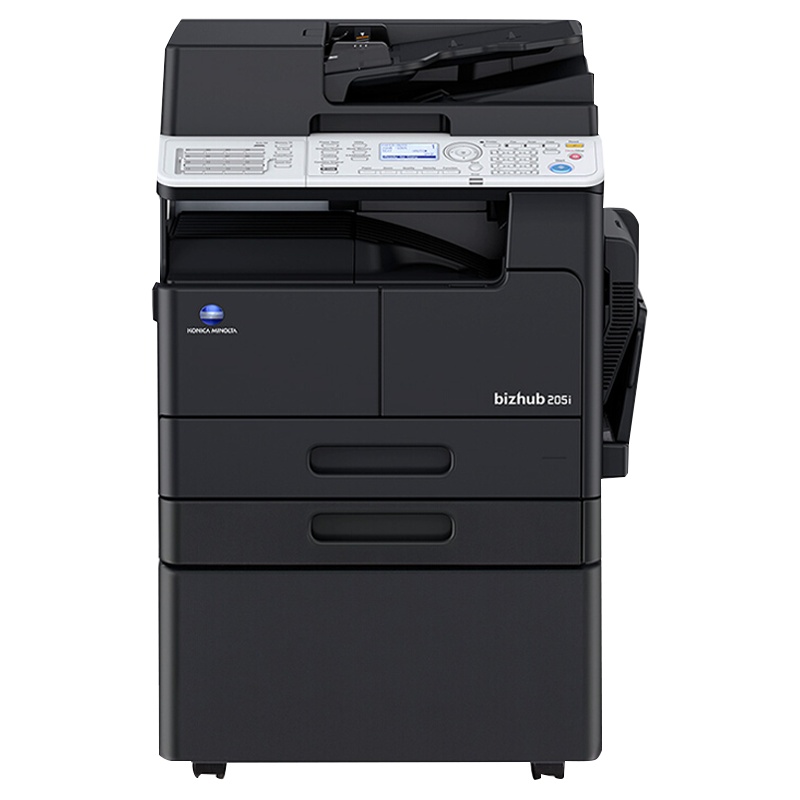 柯尼卡美能达(KONICA MINOLTA)bizhub 205i A3黑白复合机打印 双面器+输稿器+双纸盒+底柜