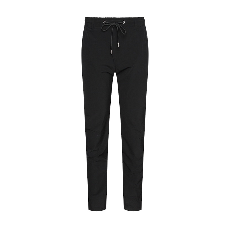 阿仕顿男装简约舒适基础净色休闲裤男士百搭中腰系带休闲长裤