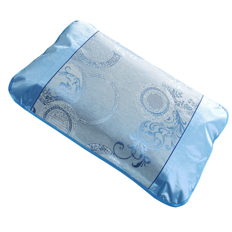 南极人(NanJiren)家纺 夏季清爽凉席/凉枕套冰丝枕套一对装 床上用品花草图案冰丝席枕头套枕芯套枕席两只装