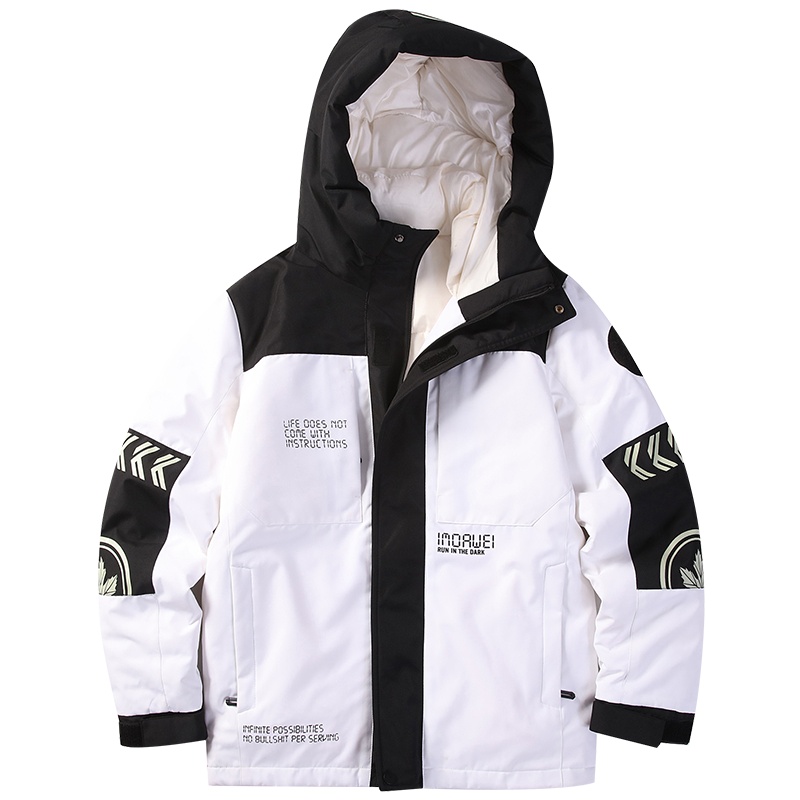 李维犀牛(LEEVIRHINO)2021男装冬季新款男士羽绒服男加厚保暖连帽时尚百搭舒适休闲中青少年男士时尚羽绒服