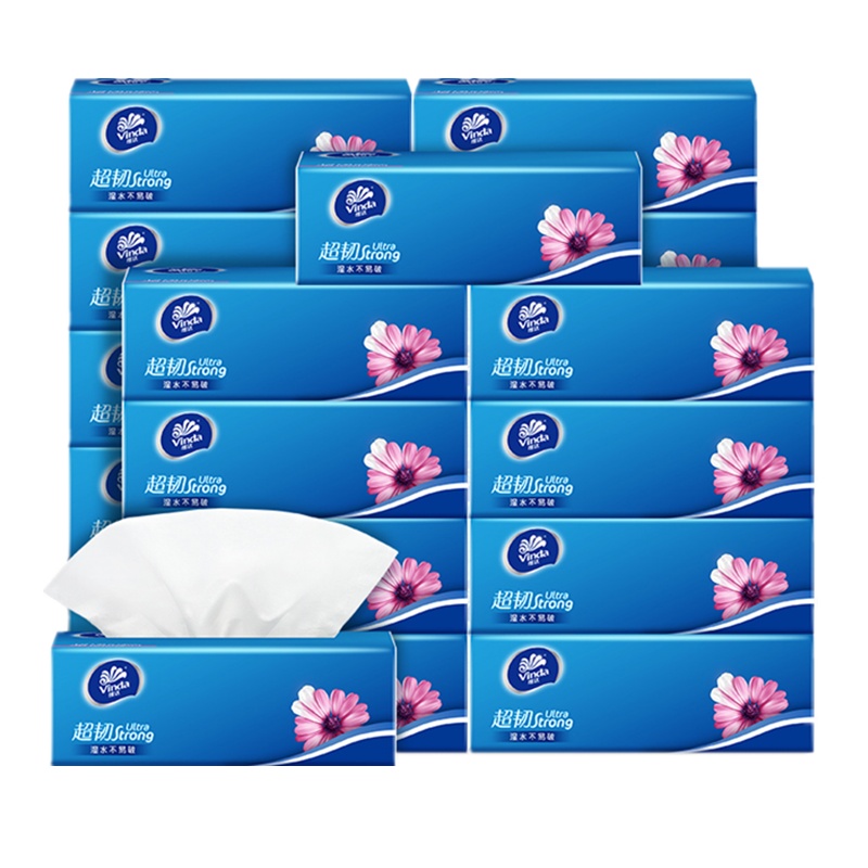 维达超韧抽纸M码3层110抽整箱20包软抽纸巾餐巾纸母婴抽纸卫生纸实惠装批发
