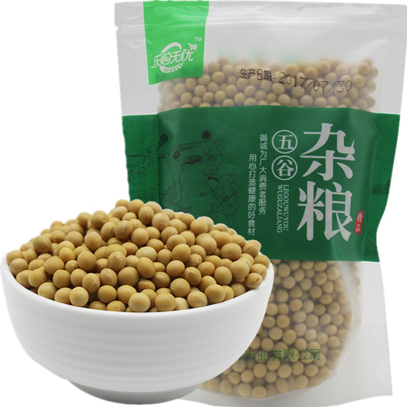 乐购无忧集贤大豆500g东北黄豆农家自种豆芽打豆浆无腥味非转基因