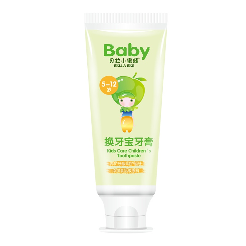 贝拉小蜜蜂(BELLABEE)换牙宝牙膏(苹果味)50g 孕婴童牙膏 儿童护理 儿童牙膏 口腔护理