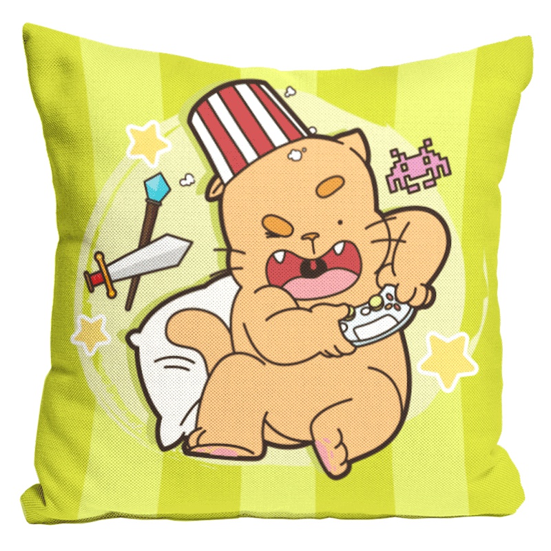 我的邻居全是猫 橘猫 棉麻抱枕