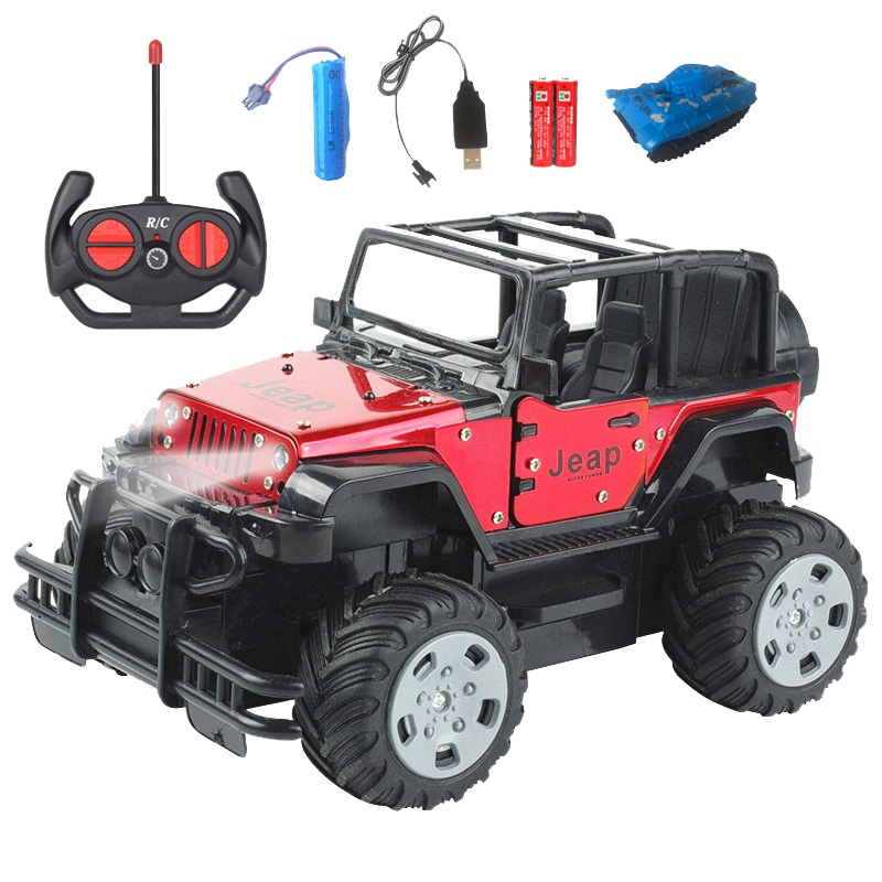 学智善儿童遥控车越野车充电动遥控汽车玩具车漂移赛车大脚车玩具 男孩