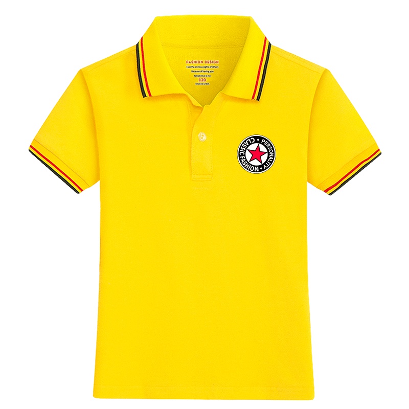 儿童polo衫夏装男童纯色短袖t恤翻领上衣男孩中大童休闲保罗衫潮