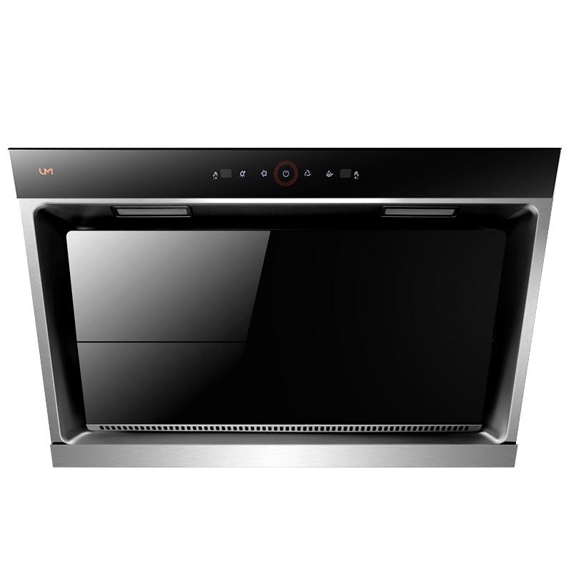 优盟(UM)UC112B侧吸式抽油烟机家用22立方大吸力单机油烟机钢化玻璃体感触控自动清洗