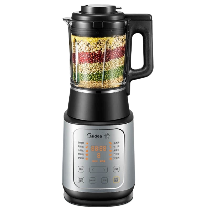 美的破壁机静频家用加热破壁料理机多功能豆浆辅食机双重降噪破壁 创壁精煮 高温清洗一键