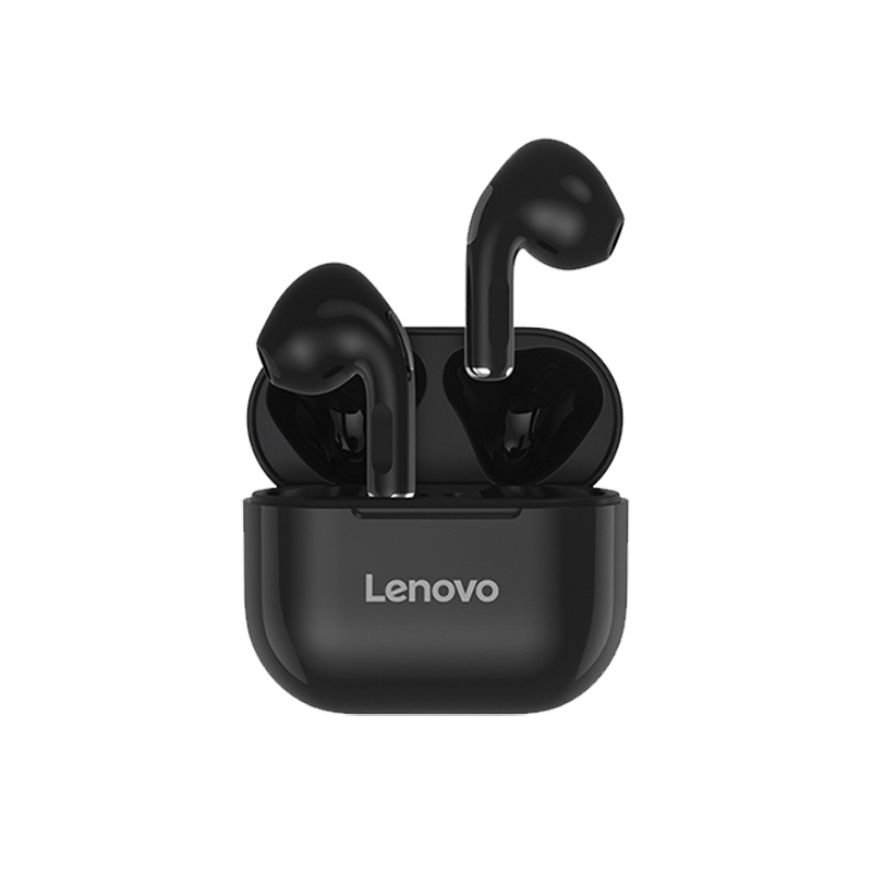 联想(Lenovo)蓝牙耳机 LP40 黑色 TWS真无线 游戏影音通用音乐耳塞 半入耳式 适用于苹果安卓华为小米手机