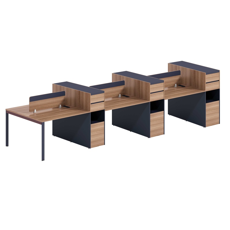 科朔 办公桌职员桌员工桌简约写字台板式办公桌6人位KS-4812SFWJ