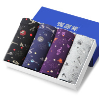 恒源祥男士内裤男平角裤G0189高棉四角青年裤头裤衩4条装