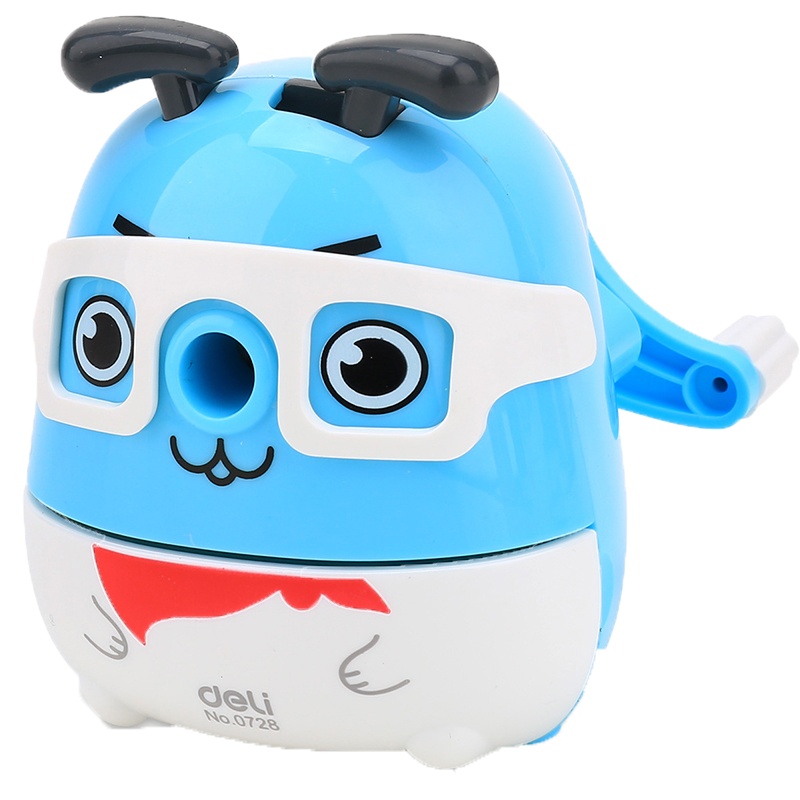 得力(deli)0728卡通手摇削笔器 单个装