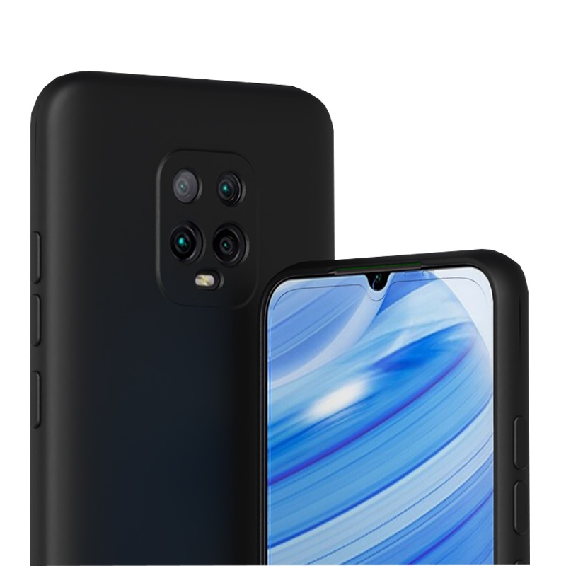 ESCASE Redmi红米10xpro手机壳 小米保护套 液态硅胶保护壳新升级全包镜头防摔超薄男女款 优雅黑