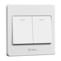 公牛(BULL) 开关插座 G07系列 二开单控开关 86型面板G07K211Y 白色 暗装