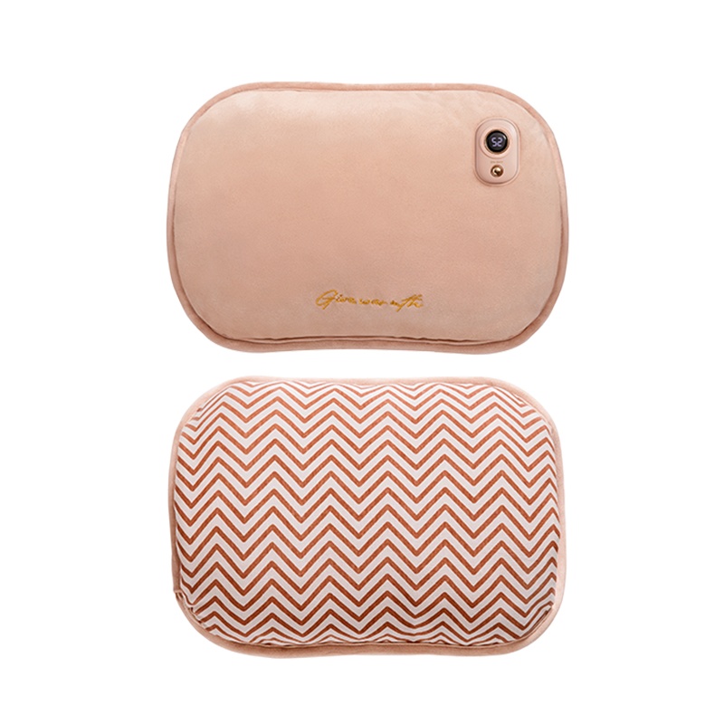 冇心暖手袋充电式防爆秋冬暖宝宝女生用毛绒可爱敷肚子热水袋暖手宝神器Q34-余温粉(不含充电宝)