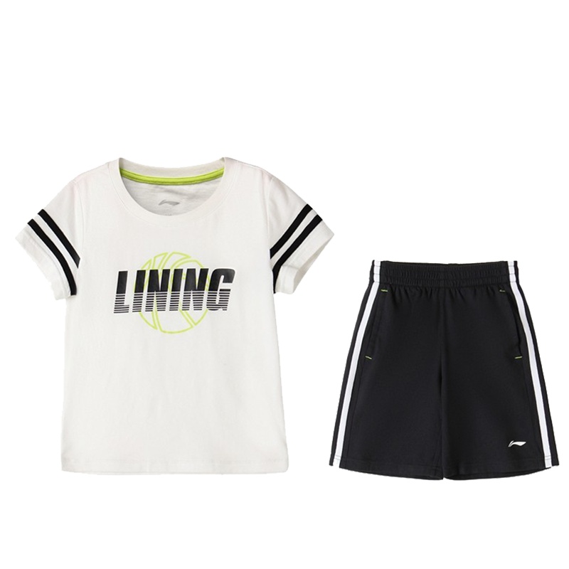 李宁童装男童小童运动休闲套装