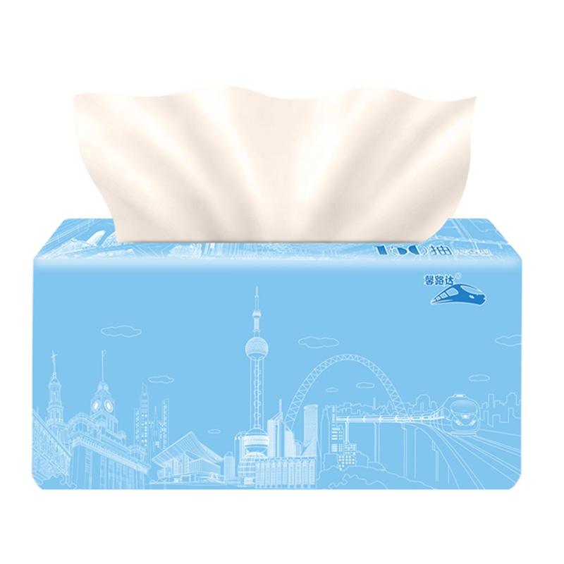馨路达铁路企业面巾抽纸三层(城市印象系列)150抽3连包,30提/箱